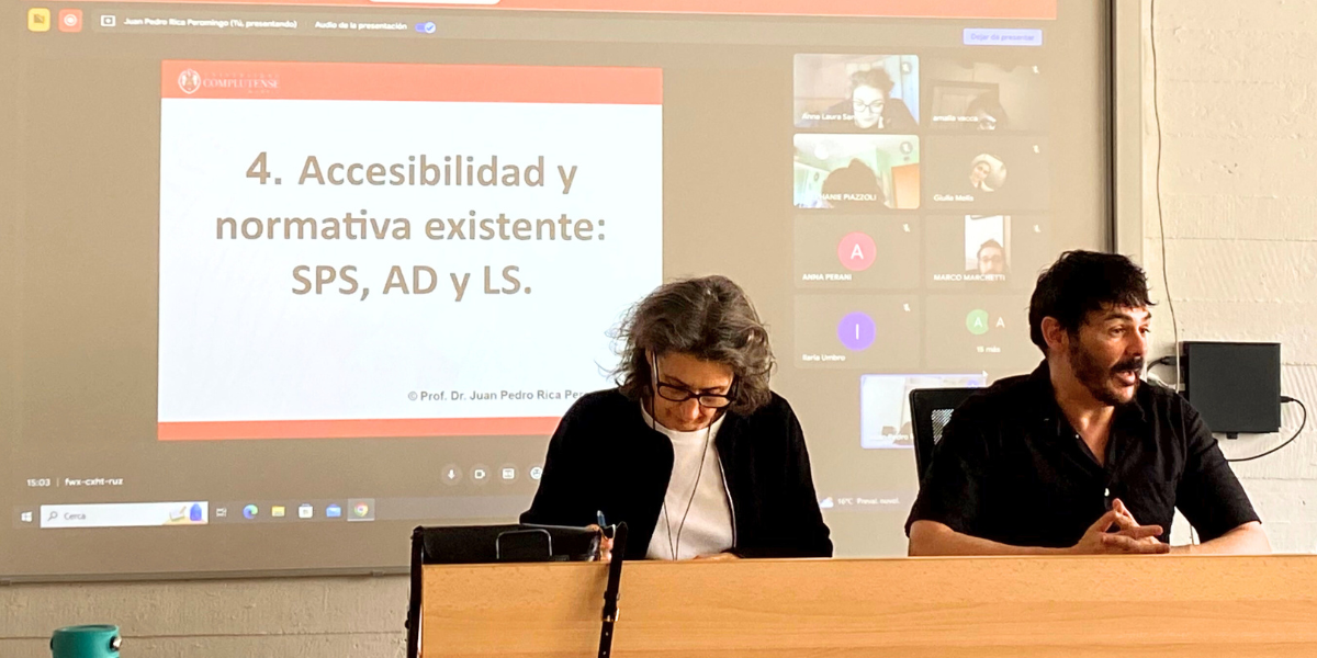 Juan Pedro Rica Peromingo in cattedra accanto alla Prof.ssa Rosa Rodriguez per il corso Introducción a la traducción audiovisual