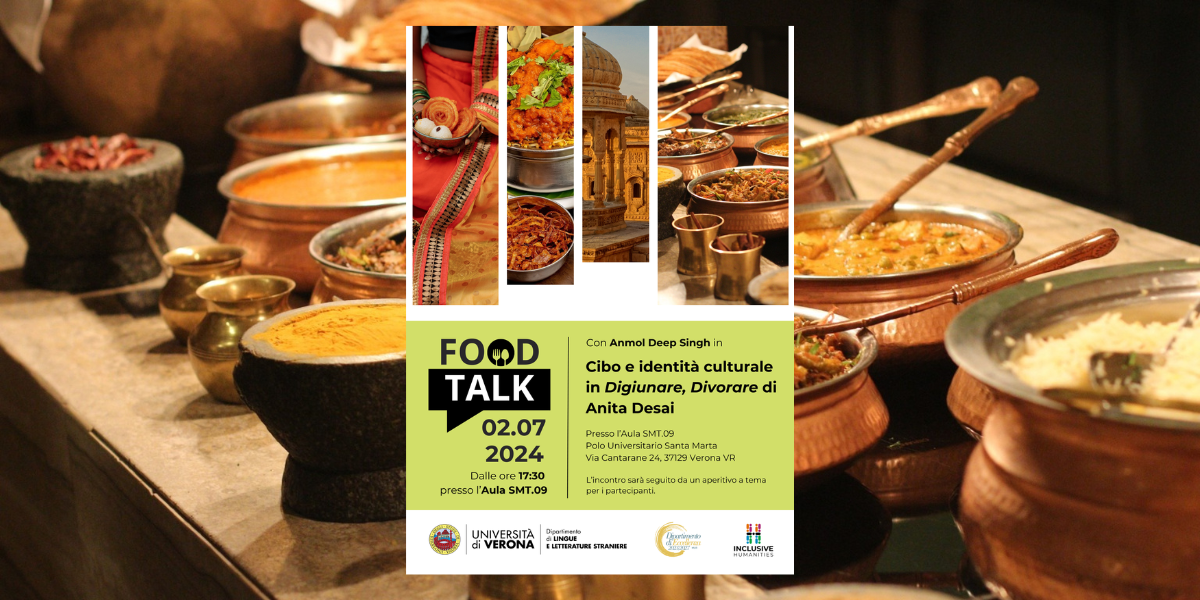 Flyer for the First Food Talk “Fasting, Feasting by Anita Desai