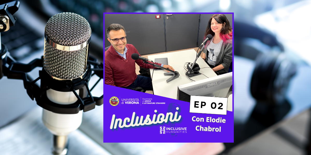 Copertina grafica del secondo episodio Podcast Inclusioni