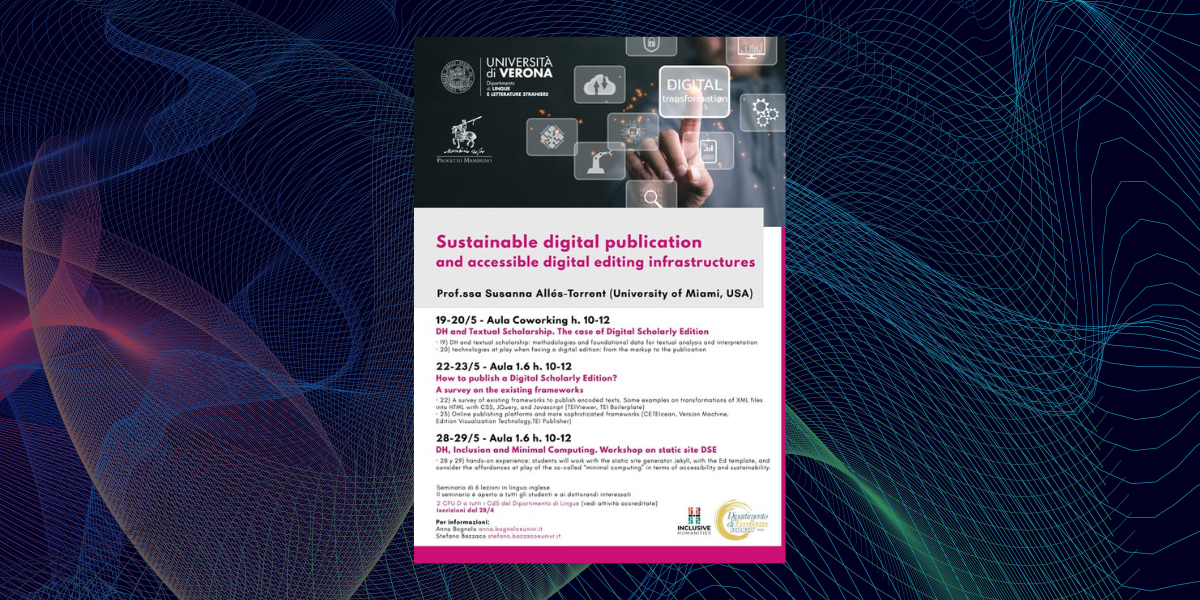 Sustainable digital publication and accessible digital editing infrastructures